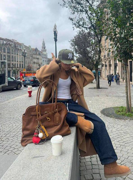 Сапоги угги Maison Margiela женский замша бежевый 170094-3