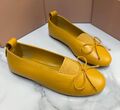 Балетки Miu Miu женский кожа горчичный 199088-1
