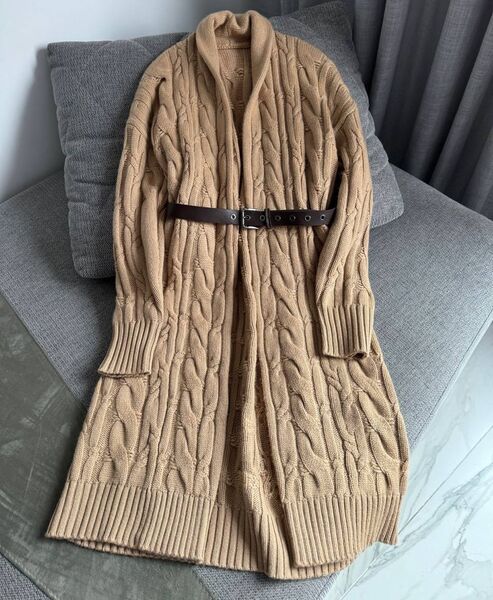 Кардиган Brunello Cucinelli женский вязаная ткань бежевый 156556