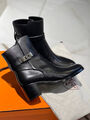 Ботильоны Hermès женский кожа черный 162836-2