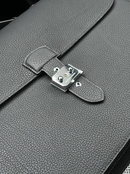 Мужской порфель Hermès мужской кожа черный 96815-5