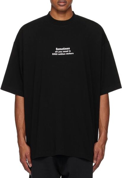Мужская футболка Vetements мужской черный 173240