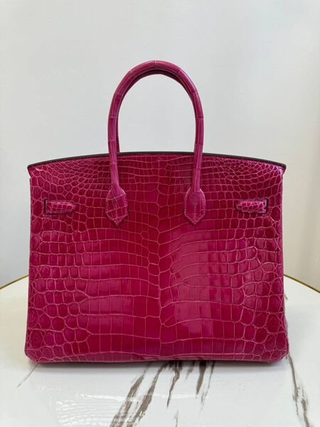 Сумка Hermès Birkin 35 женский кожа бордовый 162985-2