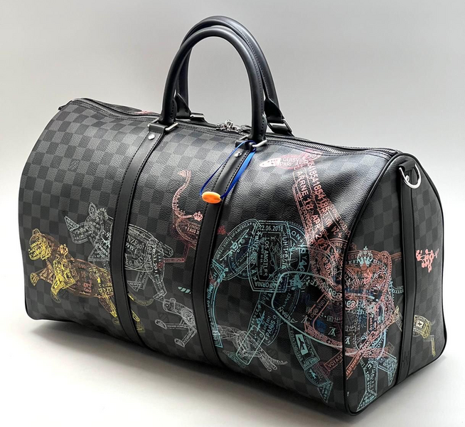 Дорожная сумка Louis Vuitton мужской кожа черный 19240