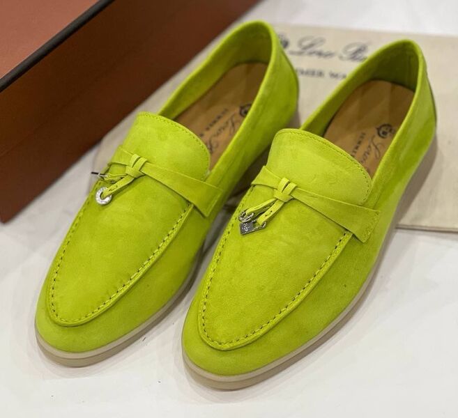 Лоферы Loro Piana женский замша болотный 142326