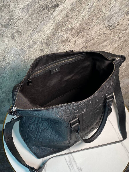 Дорожная сумка Christian Dior мужской кожа черный 171499-5