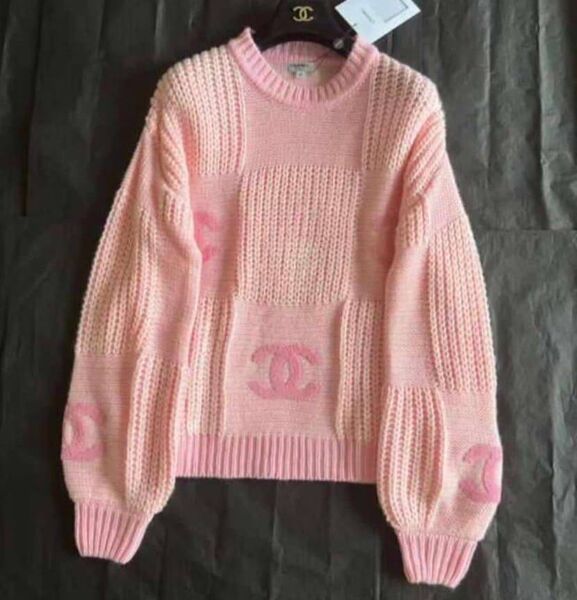 Свитер Chanel женский вязаная ткань розовый 128526