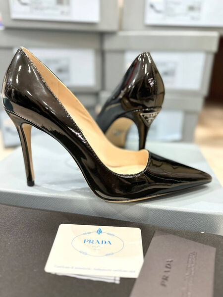 Туфли Prada женский кожа черный 135077-2