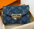 Кошелек Louis Vuitton женский кожа epi темно-синий 149768