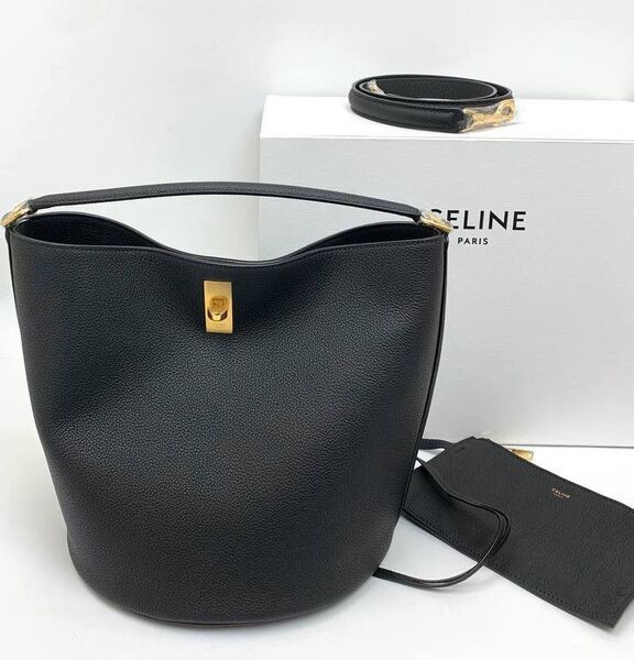 Сумка Celine женский кожа черный 179694