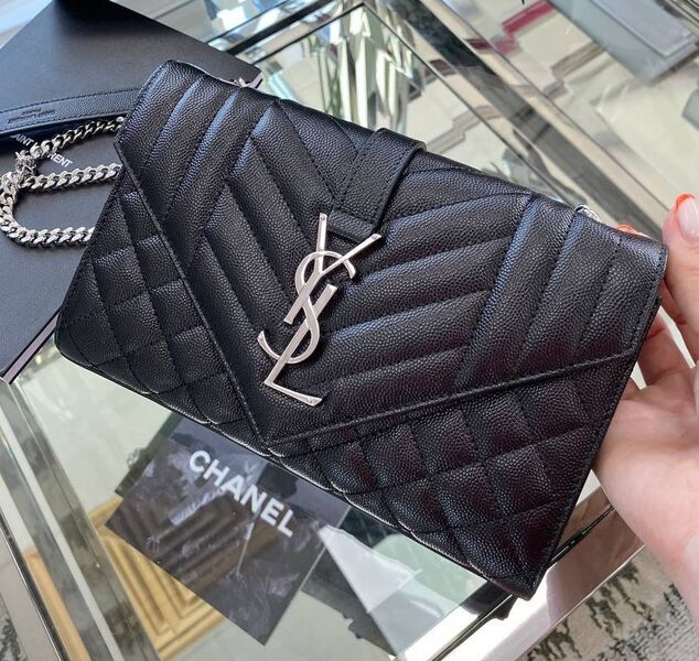 Сумка Saint Laurent женский кожа черный 97715