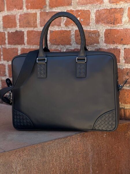 Мужской портфель Bottega Veneta мужской кожа черный 52032-5