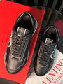 Мужские кроссовки Valentino мужской кожа черный 140396-6