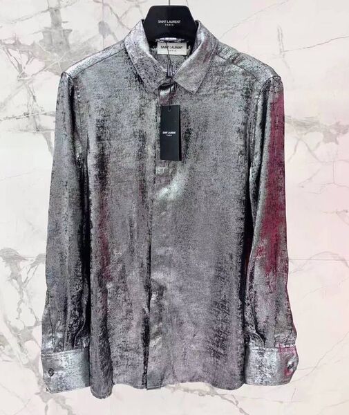 Рубашка Saint Laurent женский графитовый 136198