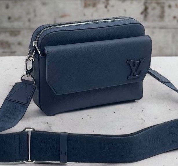 Мужская сумка мессенджер Louis Vuitton мужской кожа синий 123785
