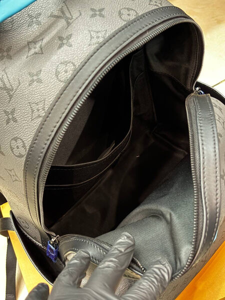 Мужской рюкзак Louis Vuitton мужской кожа графитовый 167096-5