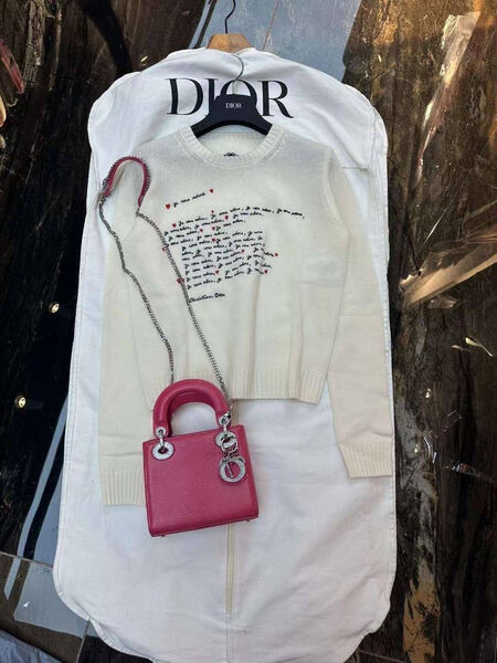 Свитер Christian Dior женский вязаная ткань белый 157400-2