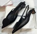 Туфли Jacquemus женский кожа страуса черный,серебристый 177315