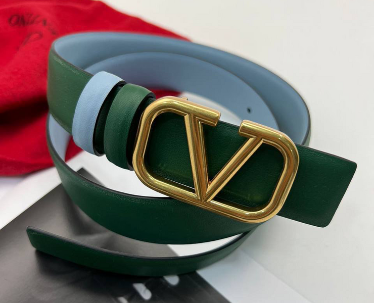Женский ремень Valentino женский кожа бирюзовый 21902