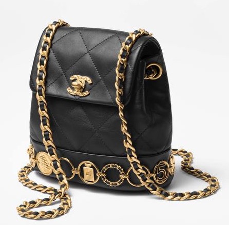 Рюкзак Chanel женский кожа черный 123251-2