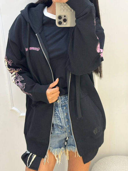 Худи Chrome Hearts женский черный 197007