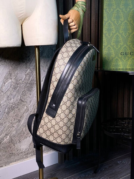 Мужской рюкзак Gucci мужской кожа графитовый 105311-7