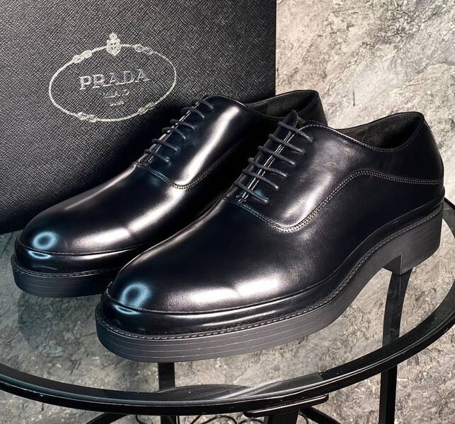 Мужские туфли Prada мужской кожа черный 172625