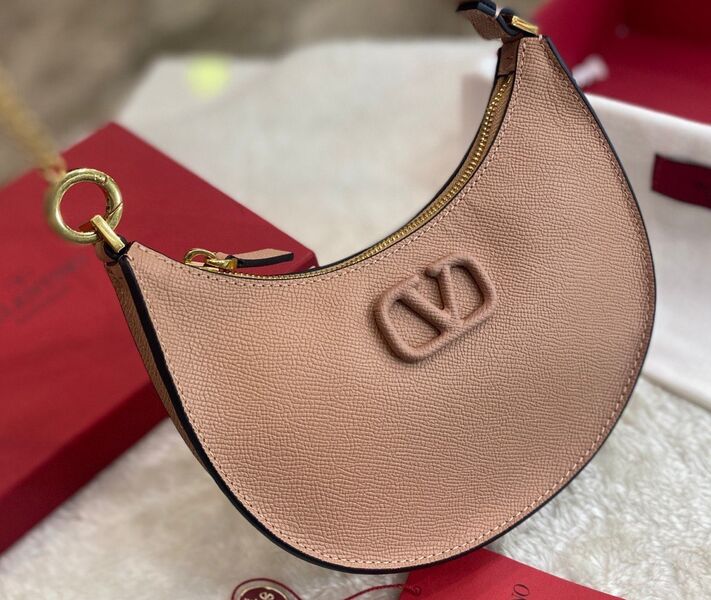 Сумка Valentino женский кожа розовый 98737