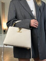 Сумка Louis Vuitton Capucines женский кожа бежевый 156139-2