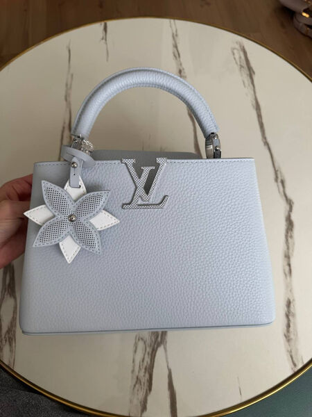 Сумка Louis Vuitton Capucines женский кожа графитовый 186297-3