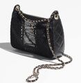 Сумка Chanel женский кожа,канва черный,серебристый 190002