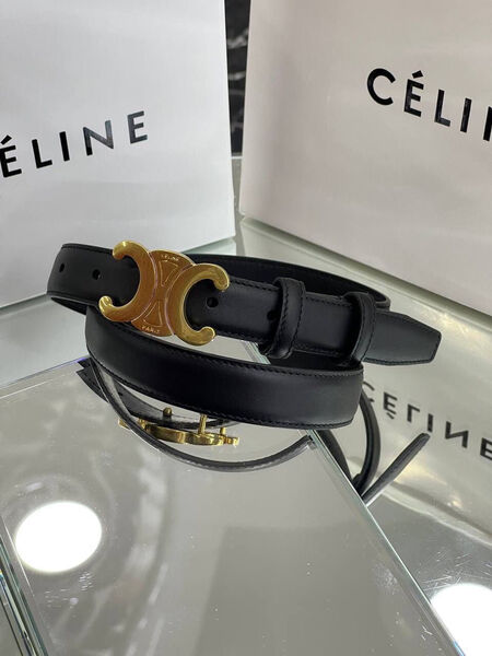 Женский ремень Celine женский кожа черный 97856