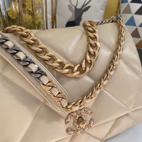 Сумка Chanel (36 см) женский кожа бежевый 73583-4