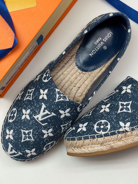 Эспадрильи Louis Vuitton женский текстиль синий 91382-5