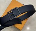 Мужской ремень Louis Vuitton мужской кожа swift черный,серебристый 176112