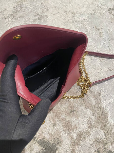 Сумка Saint Laurent женский кожа бордовый 194811-2