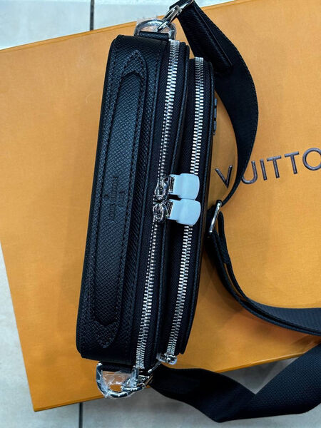 Мужская сумка мессенджер Louis Vuitton мужской кожа черный 167084-5