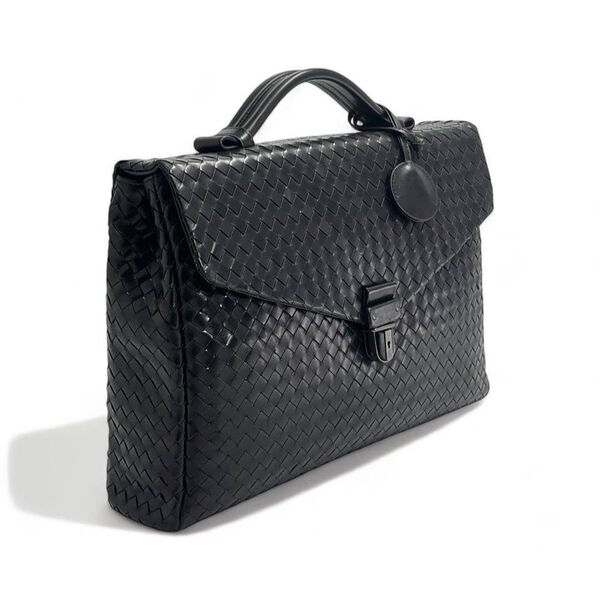 Мужской портфель Bottega Veneta мужской кожа черный 62002-7
