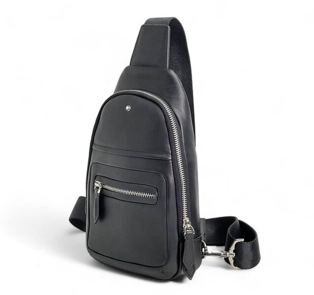 Мужская сумка слинг Montblanc мужской кожа черный 149926