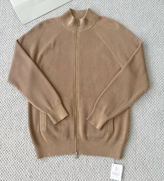 Мужской кардиган Brunello Cucinelli мужской вязаная ткань бежевый 196303