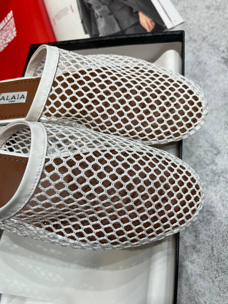 Сабо Alaïa женский кожа белый 154227-8