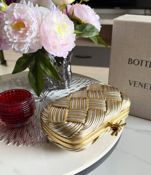 Клатч Bottega Veneta женский кожа бронзовый 186108-2