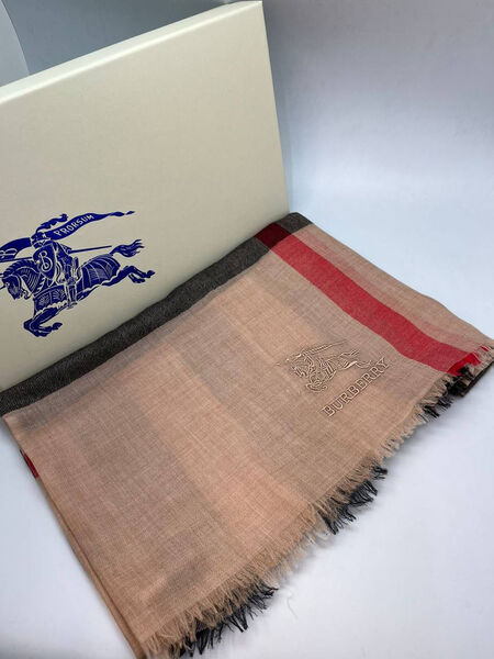 Палантин Burberry женский кашемир бежевый 198521