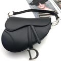 Сумка Dior Saddle женский кожа черный 74396-1