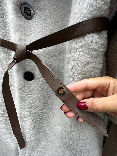 Дубленка двухсторонняя Loro Piana женский кожа белый 133627-7