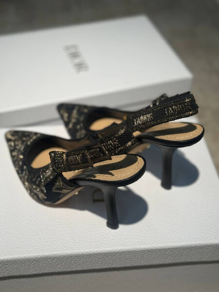 Туфли Christian Dior женский текстиль черный 191344-5