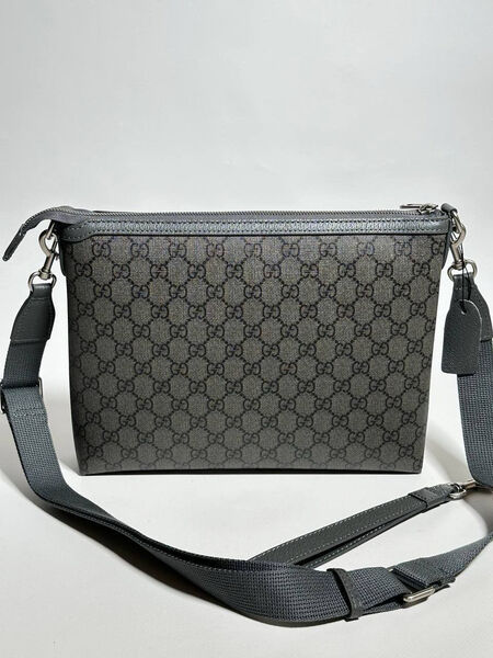 Мужская сумка мессенджер Gucci мужской кожа графитовый 147904-3