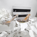 Босоножки Aquazzura женский кожа графитовый 11695-3
