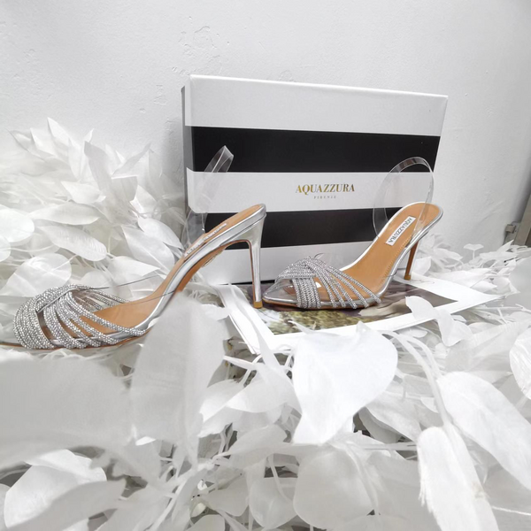 Босоножки Aquazzura женский кожа графитовый 11695-3