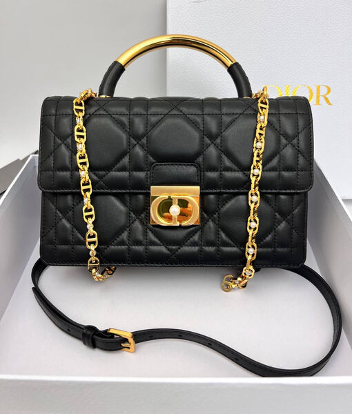 Сумка Christian Dior женский кожа черный 155096-3